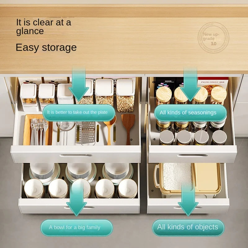 Kitchen Pull-out Drawer Dish Rack