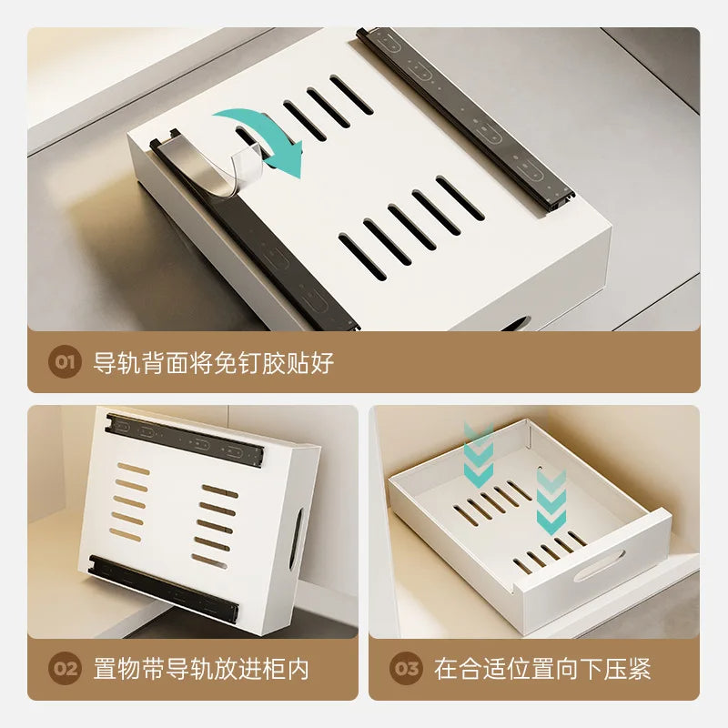 Kitchen Pull-out Drawer Dish Rack