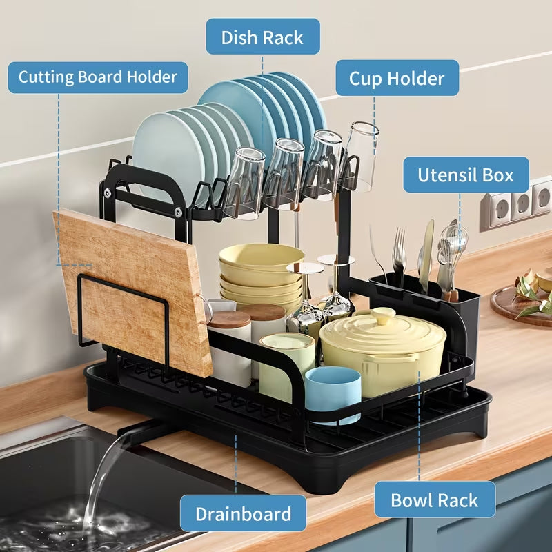 2-Tier Dish Drying Rack