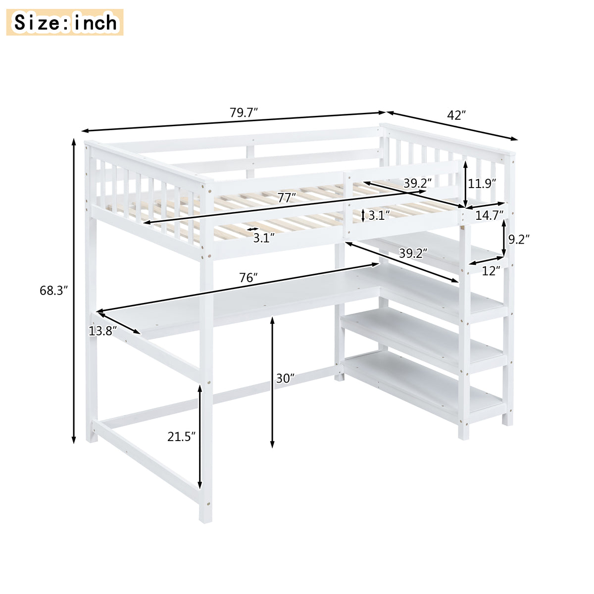 Twin Size Loft Bed